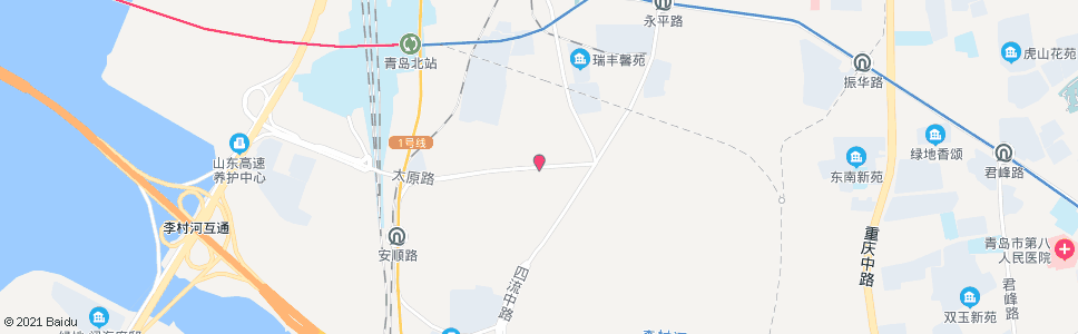 青岛太原路东站临_公交站地图_青岛公交_妙搜公交查询2024