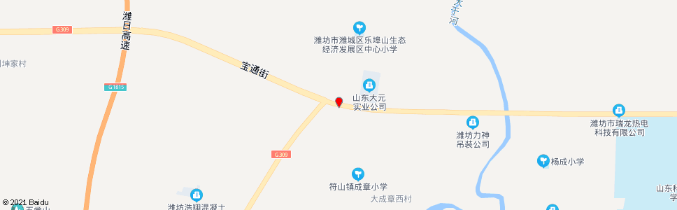 潍坊宝通街杏乐路口(山东大元实业)_公交站地图_潍坊公交_妙搜公交查询2024