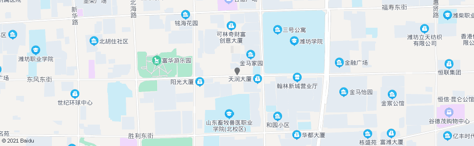 潍坊市农业发展银行(富华路口)_公交站地图_潍坊公交_妙搜公交查询2024