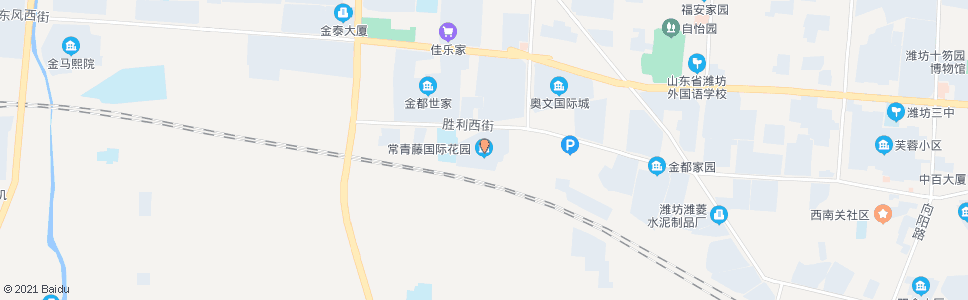 潍坊胜利街清平路口(常青藤国际花园)_公交站地图_潍坊公交_妙搜公交查询2024