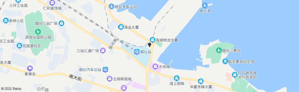 烟台北马路汽车站_公交站地图_烟台公交_妙搜公交查询2025