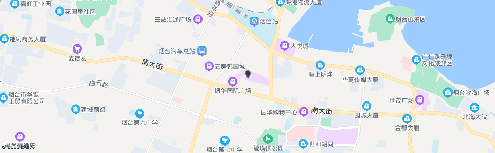 烟台振华商厦北门_公交站地图_烟台公交_妙搜公交查询2024