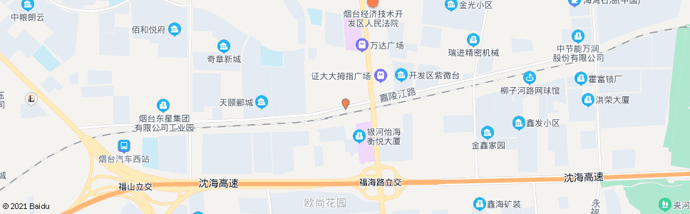 烟台嘉陵江路_公交站地图_烟台公交_妙搜公交查询2025