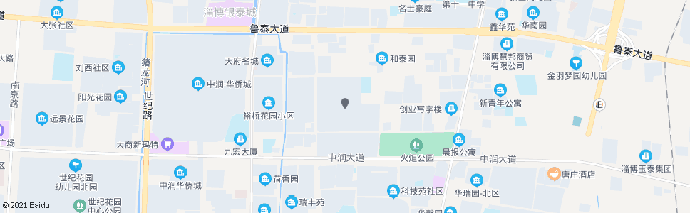 淄博新华医疗科技园(泰美路口)_公交站地图_淄博公交_妙搜公交查询2024