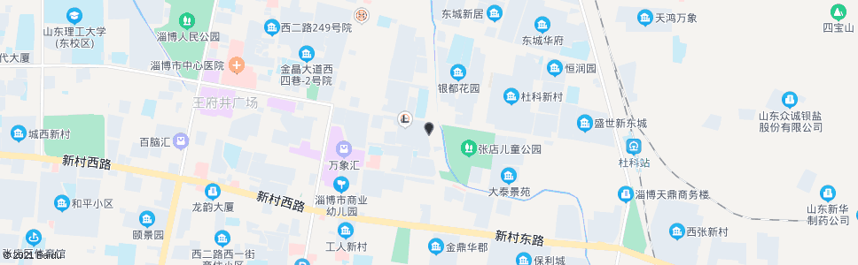 淄博自来水公司东门_公交站地图_淄博公交_妙搜公交查询2024