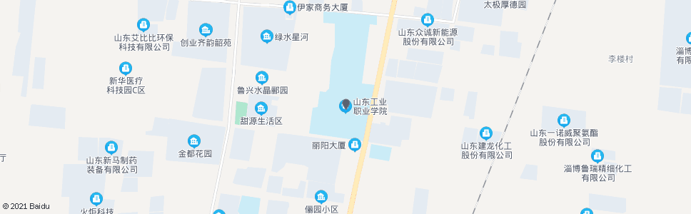 淄博山东工业职业学院_公交站地图_淄博公交_妙搜公交查询2025