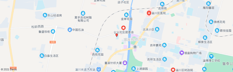 淄博商城路小学_公交站地图_淄博公交_妙搜公交查询2025