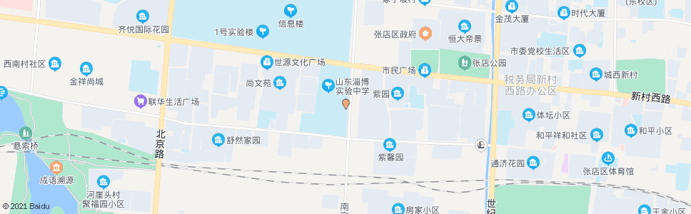 淄博市实验中学(东门)_公交站地图_淄博公交_妙搜公交查询2025