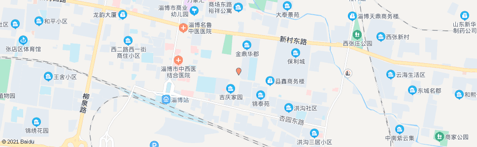 淄博洪沟铁路小区_公交站地图_淄博公交_妙搜公交查询2024