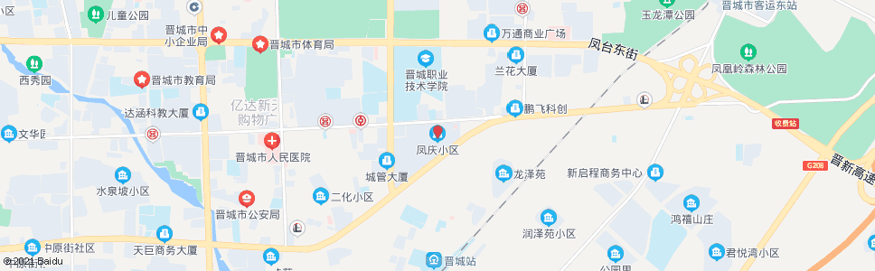 晋城凤庆小区_公交站地图_晋城公交_妙搜公交查询2024