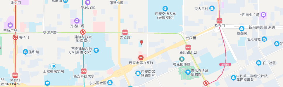 西安五台小学_公交站地图_西安公交_妙搜公交查询2025