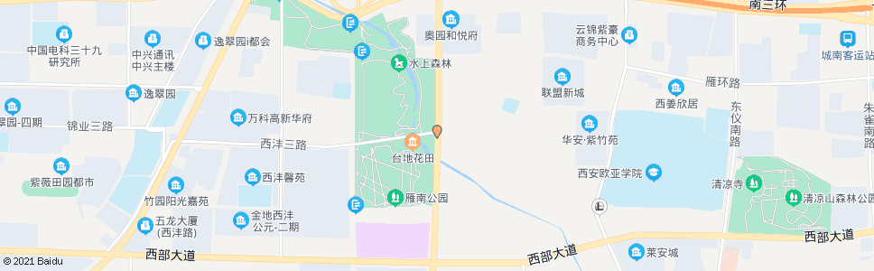 西安西沣二路子午大道口_公交站地图_西安公交_妙搜公交查询2025