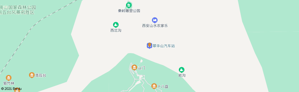 西安翠华山旅游车站_公交站地图_西安公交_妙搜公交查询2024