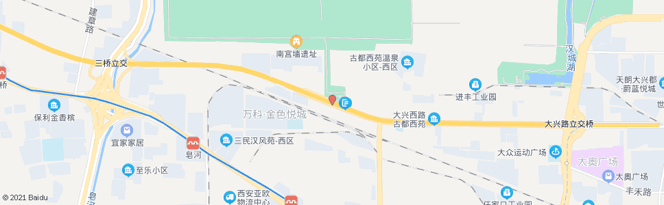 西安大兴西路汉城遗址_公交站地图_西安公交_妙搜公交查询2025