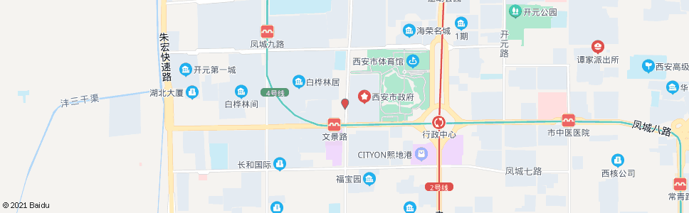 西安文景路凤城八路口_公交站地图_西安公交_妙搜公交查询2024