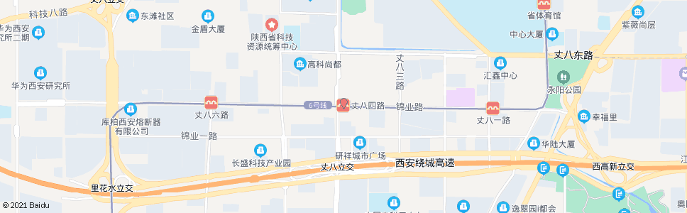 西安丈八四路_公交站地图_西安公交_妙搜公交查询2024