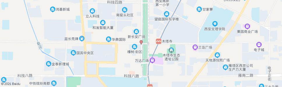 西安科技六路西段_公交站地图_西安公交_妙搜公交查询2025