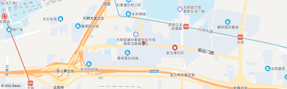 西安昭远门路显庆路口_公交站地图_西安公交_妙搜公交查询2024