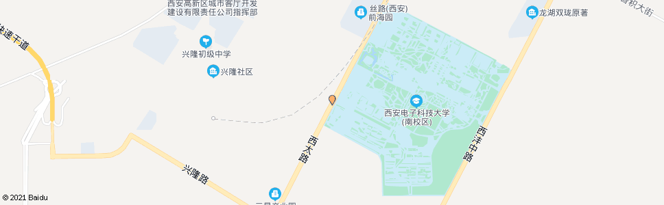 西安甘河村_公交站地图_西安公交_妙搜公交查询2025