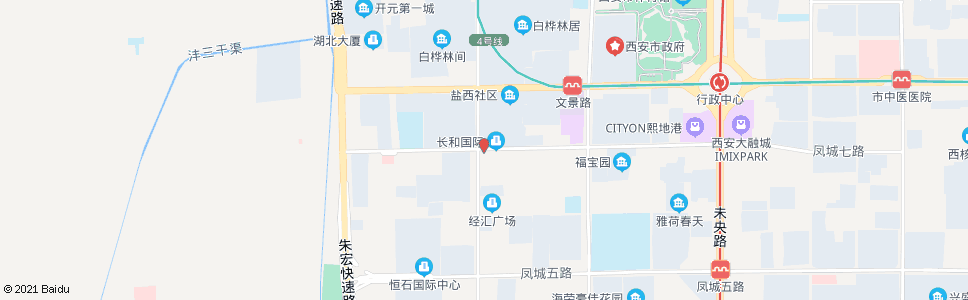 西安明光路凤城七路口_公交站地图_西安公交_妙搜公交查询2025