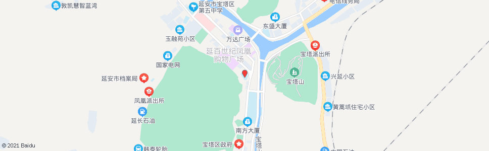 延安南门坡(育才小学)_公交站地图_延安公交_妙搜公交查询2025