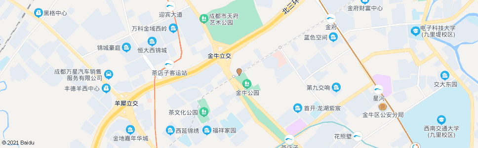 成都金府路茶店子路口_公交站地图_成都公交_妙搜公交查询2024