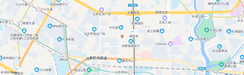 成都桐梓林中路中_公交站地图_成都公交_妙搜公交查询2025