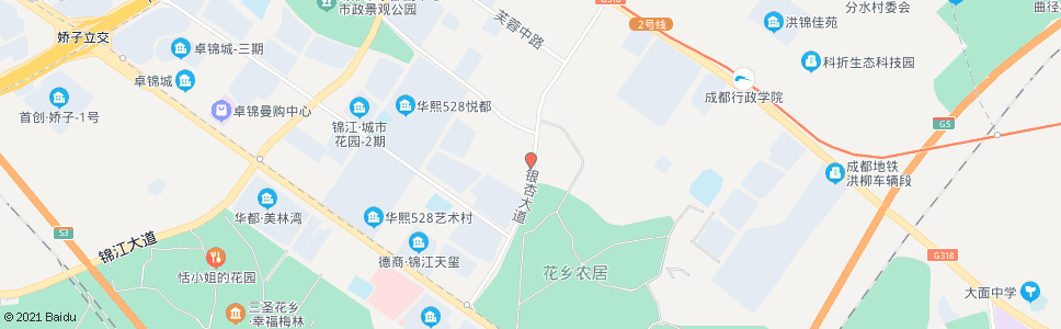 成都银杏大道茶花街口_公交站地图_成都公交_妙搜公交查询2025