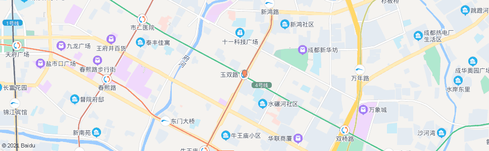 成都玉双路站_公交站地图_成都公交_妙搜公交查询2025