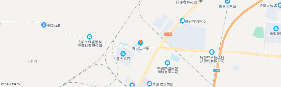 成都青白江中学_公交站地图_成都公交_妙搜公交查询2025