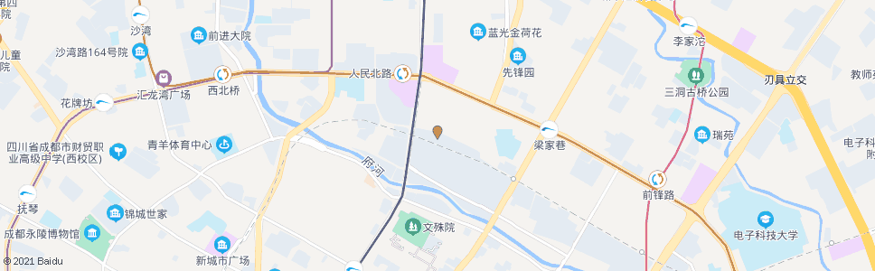 成都北街小学_公交站地图_成都公交_妙搜公交查询2024