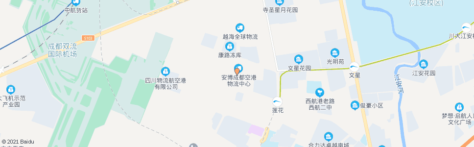 成都人民塘北一路物流大道口_公交站地图_成都公交_妙搜公交查询2025