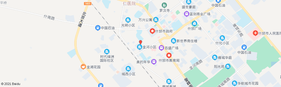 德阳金河小区_公交站地图_德阳公交_妙搜公交查询2025