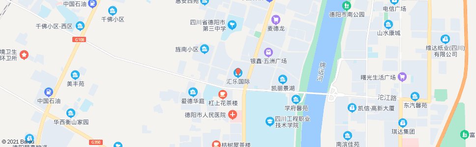 德阳汇乐国际_公交站地图_德阳公交_妙搜公交查询2025