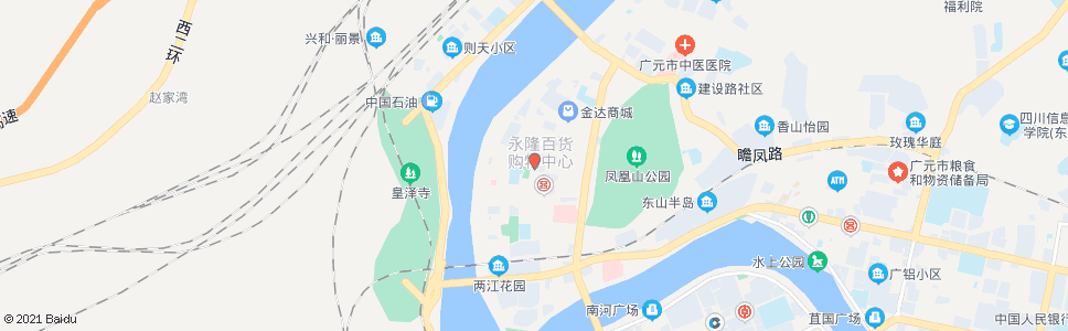 广元凤凰大酒店_公交站地图_广元公交_妙搜公交查询2025