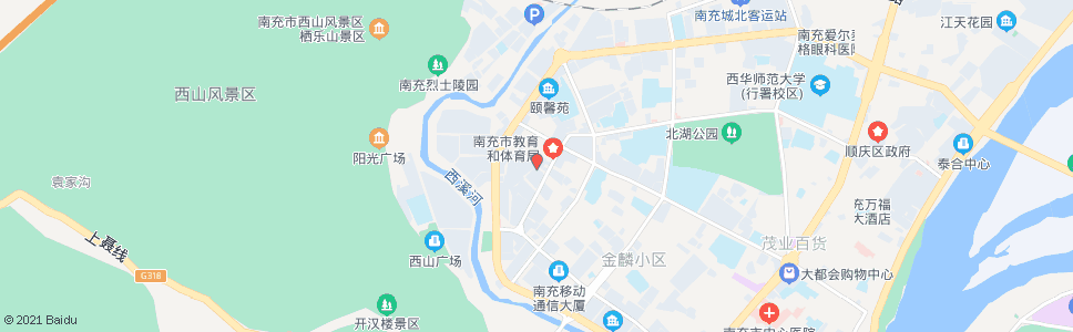 南充柳林路_公交站地图_南充公交_妙搜公交查询2024