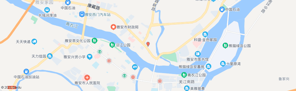 雅安雨都饭店_公交站地图_雅安公交_妙搜公交查询2025