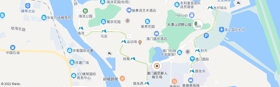 澳門黑橋(地堡街)_巴士站地圖_澳門巴士_妙搜巴士搜尋2024