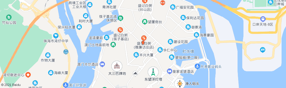 澳門高士德(紅街市)(東行)_巴士站地圖_澳門巴士_妙搜巴士搜尋2024