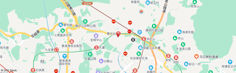 香港黃大仙天主教小學_巴士站地圖_香港巴士_妙搜巴士搜尋2025