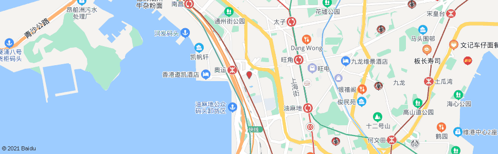 香港奧海城二期(櫻桃街)_巴士站地圖_香港巴士_妙搜巴士搜尋2024