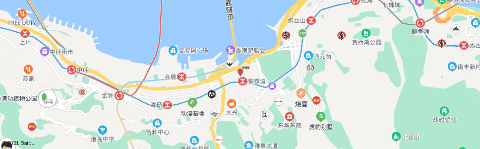 香港銅鑼灣(景隆街)_巴士站地圖_香港巴士_妙搜巴士搜尋2025