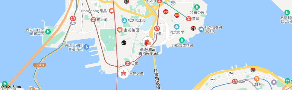 香港尖沙咀東(麼地道)_巴士站地圖_香港巴士_妙搜巴士搜尋2024