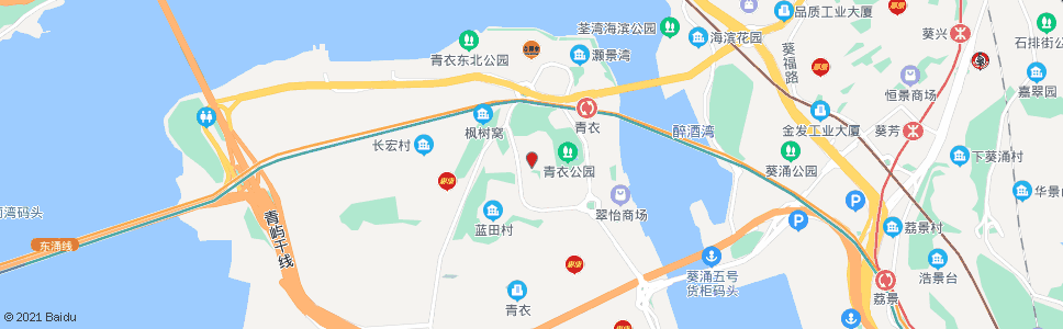 香港青衣邨體育館楓樹窩路_巴士站地圖_香港巴士_妙搜巴士搜尋2024