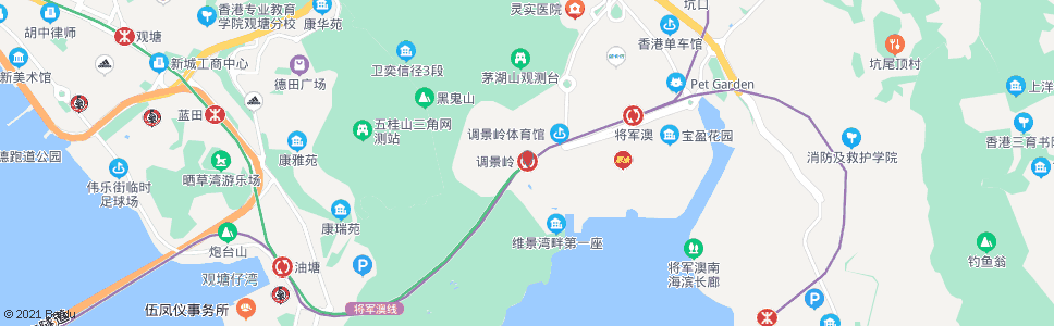 香港調景嶺地鐵站公共交通交匯處_巴士站地圖_香港巴士_妙搜巴士搜尋2025