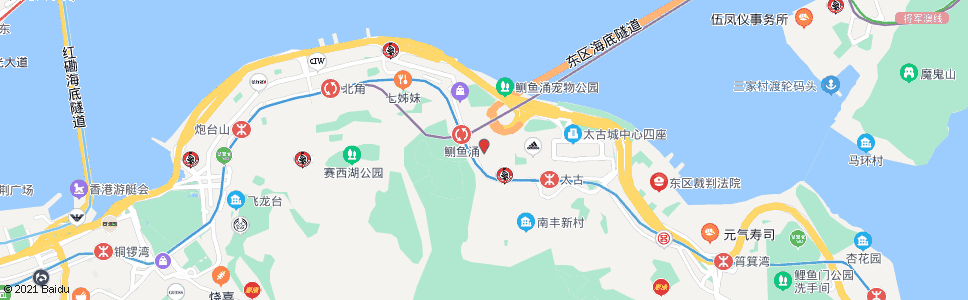 香港英皇道(太古坊新威園)_巴士站地圖_香港巴士_妙搜巴士搜尋2025