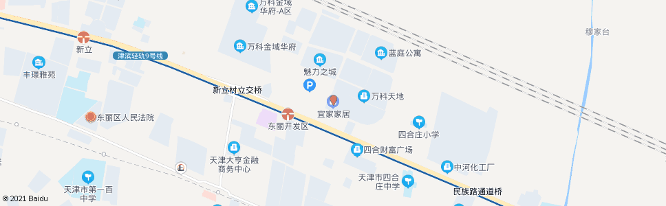 天津宜家家居东丽店_公交站地图_天津公交_妙搜公交查询2025