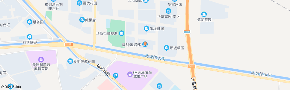 天津津汉公路首创溪堤郡_公交站地图_天津公交_妙搜公交查询2024