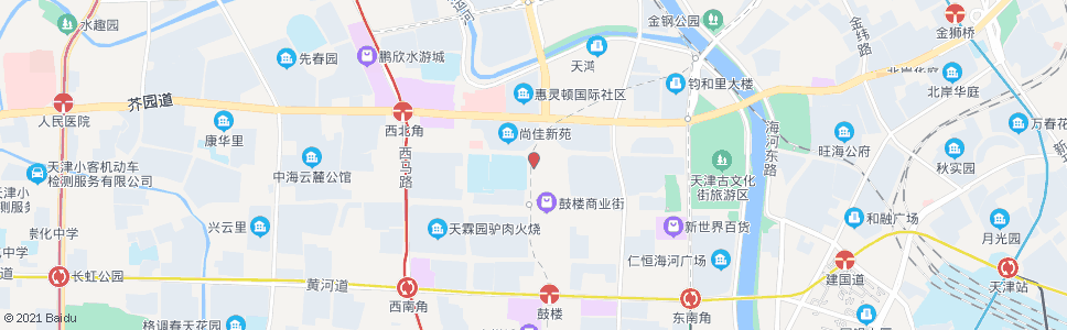 天津城厢中路北门_公交站地图_天津公交_妙搜公交查询2025