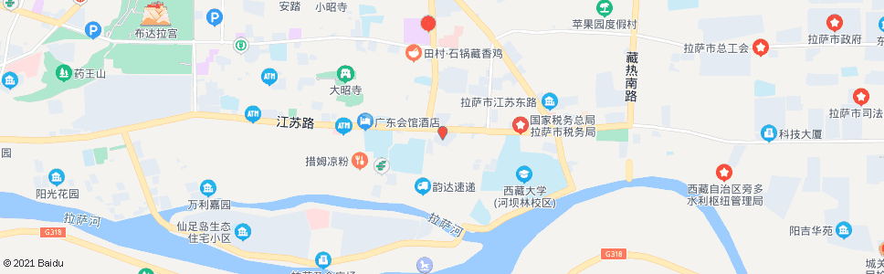 拉萨瑞吉酒店站_公交站地图_拉萨公交_妙搜公交查询2024